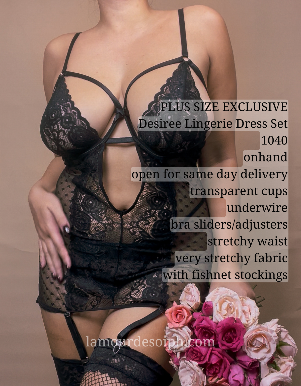 (XL-4XL) Desiree Lingerie/Body Stocking