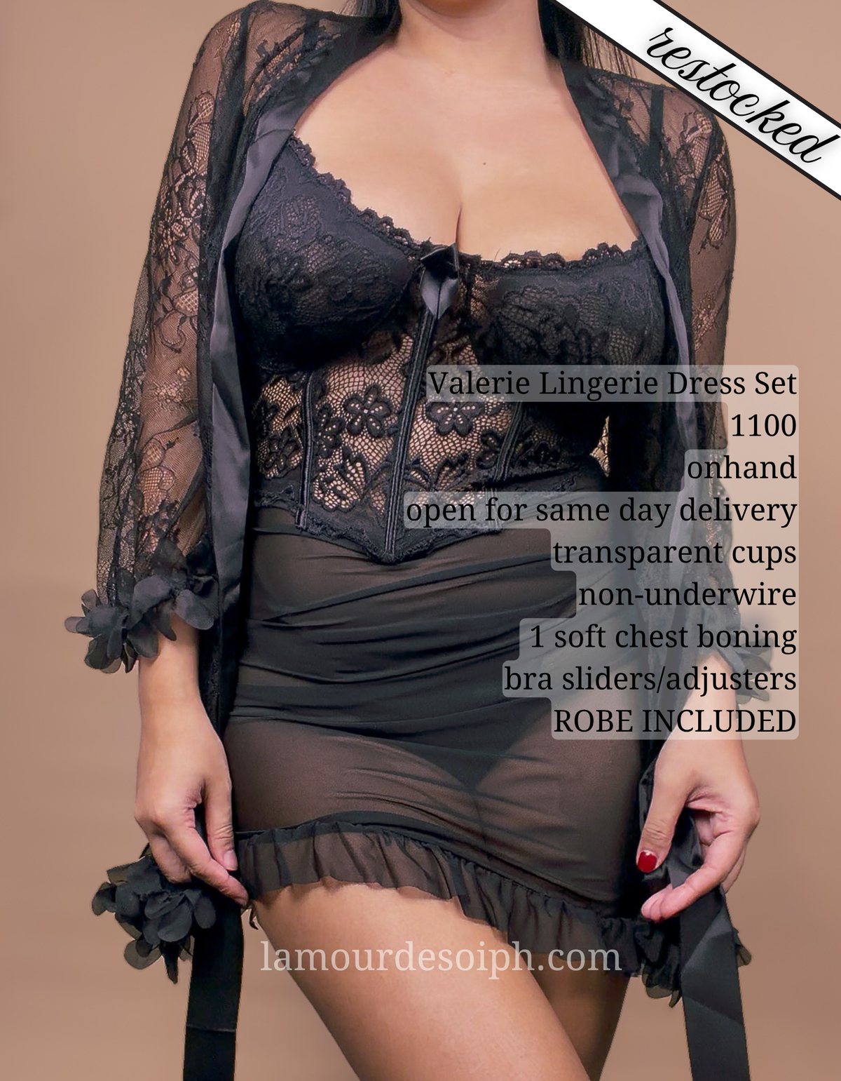Valerie Lingerie Dress Robe Set