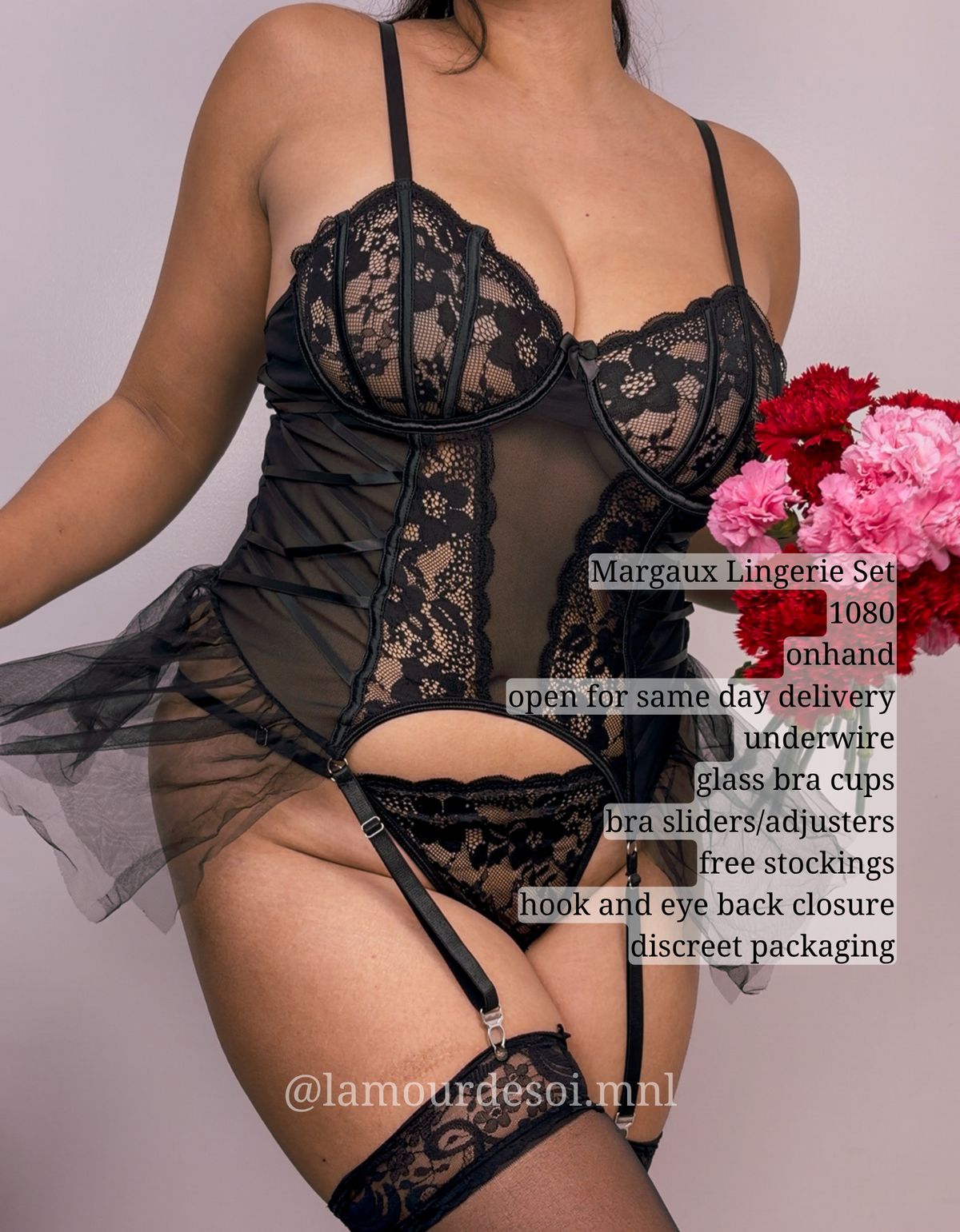 Margaux Lingerie Set w/stockings