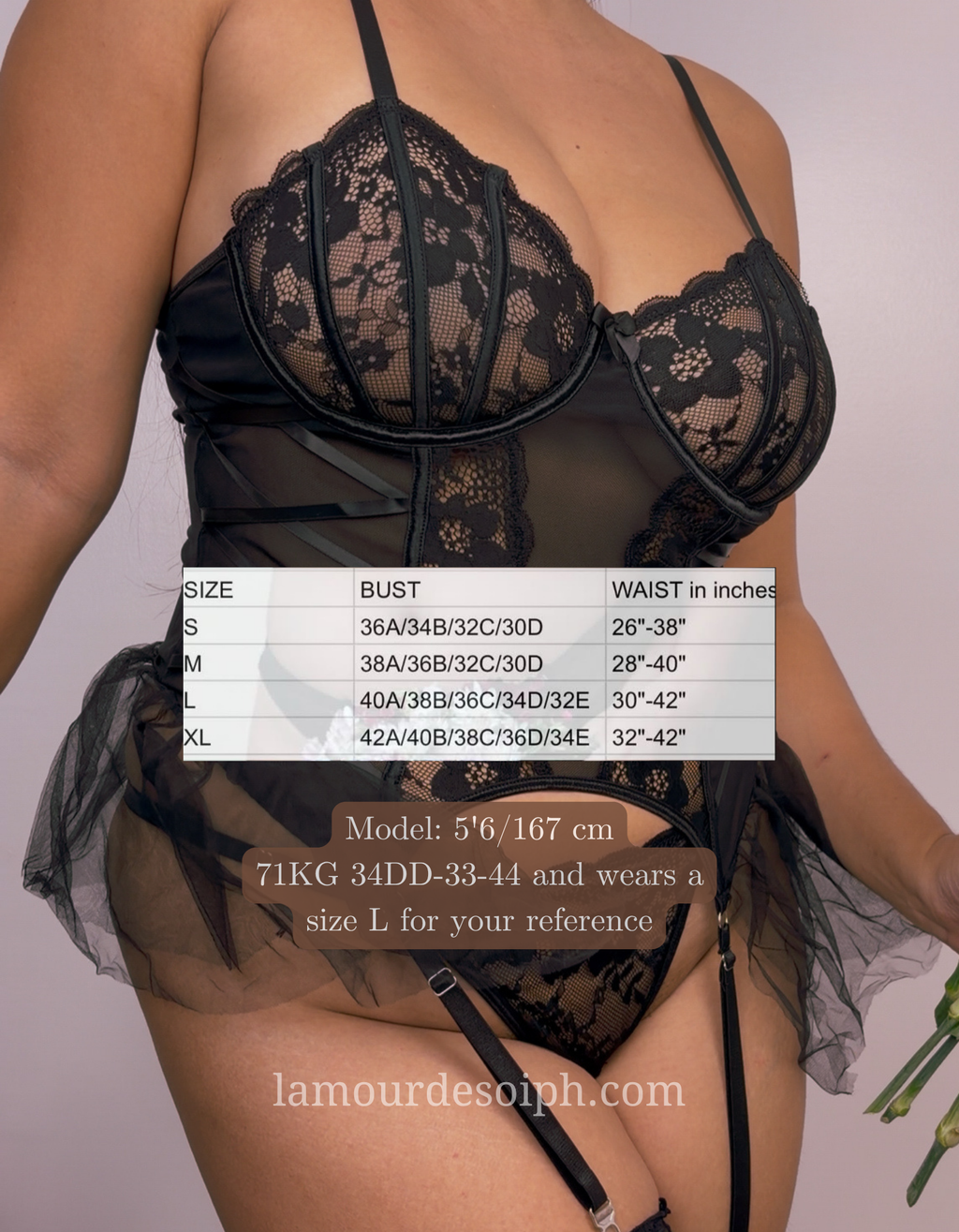 Margaux Lingerie Set w/stockings