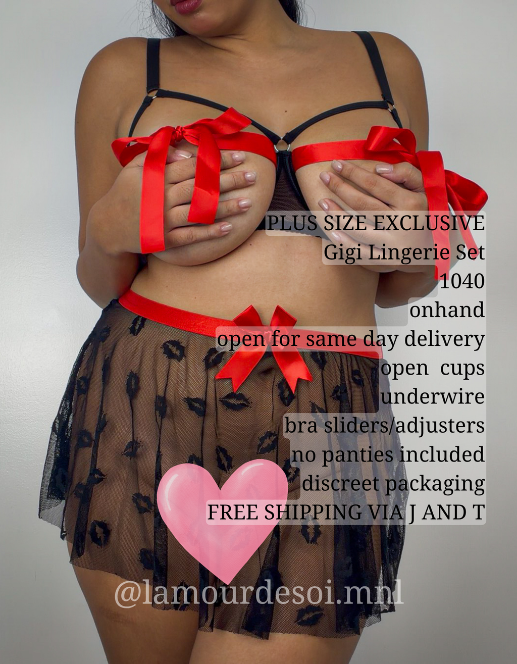 (XL-4XL) Gigi Lingerie Set