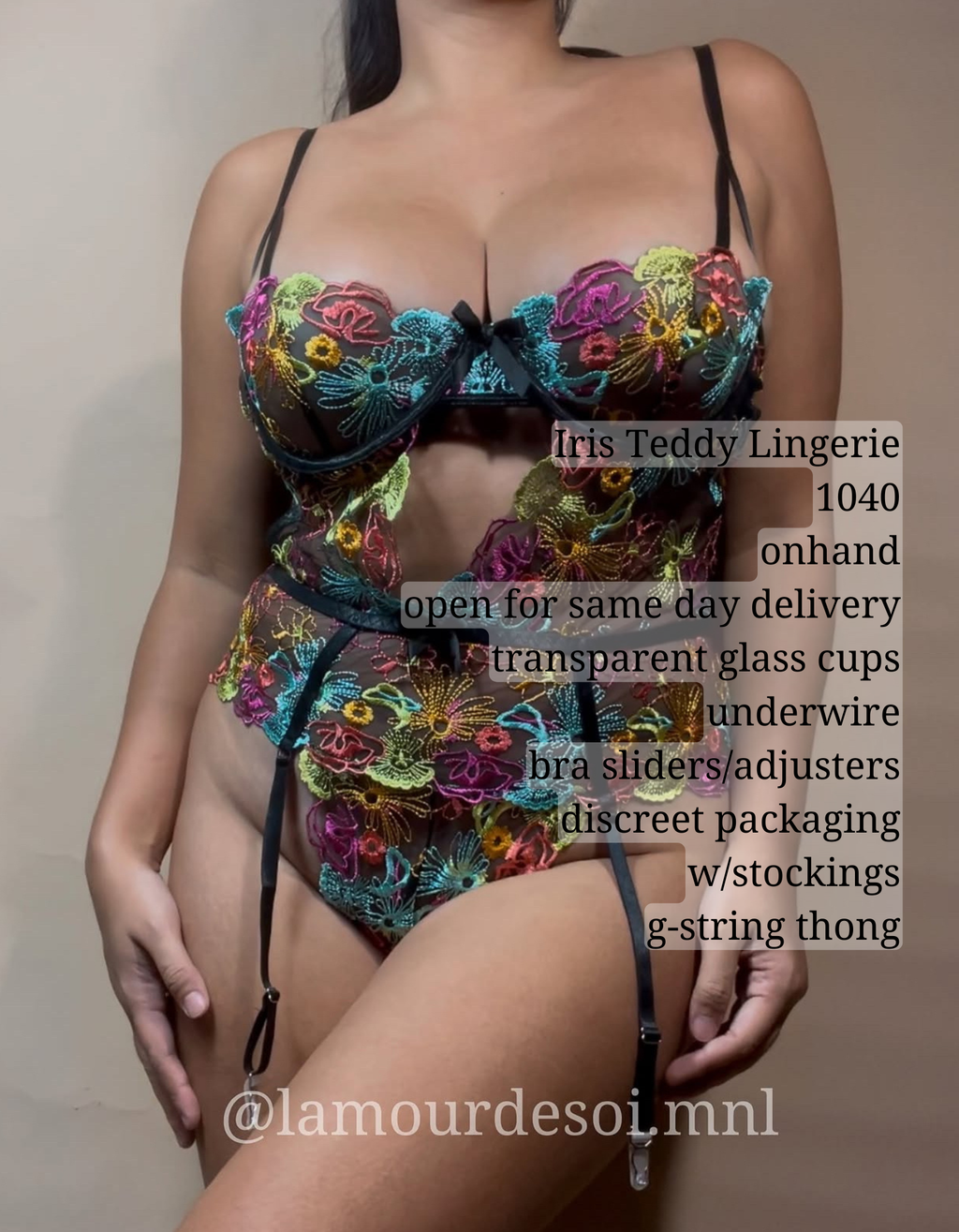Iris Teddy Bodysuit w/stockings