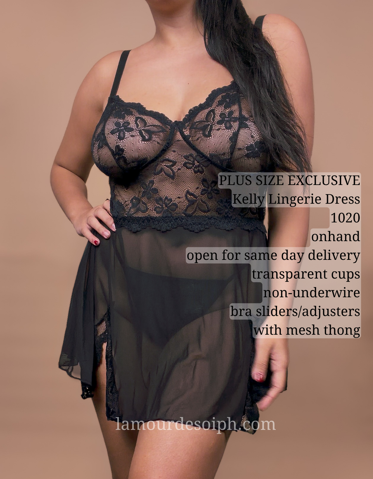 (XL-4XL) Kelly Lingerie Dress