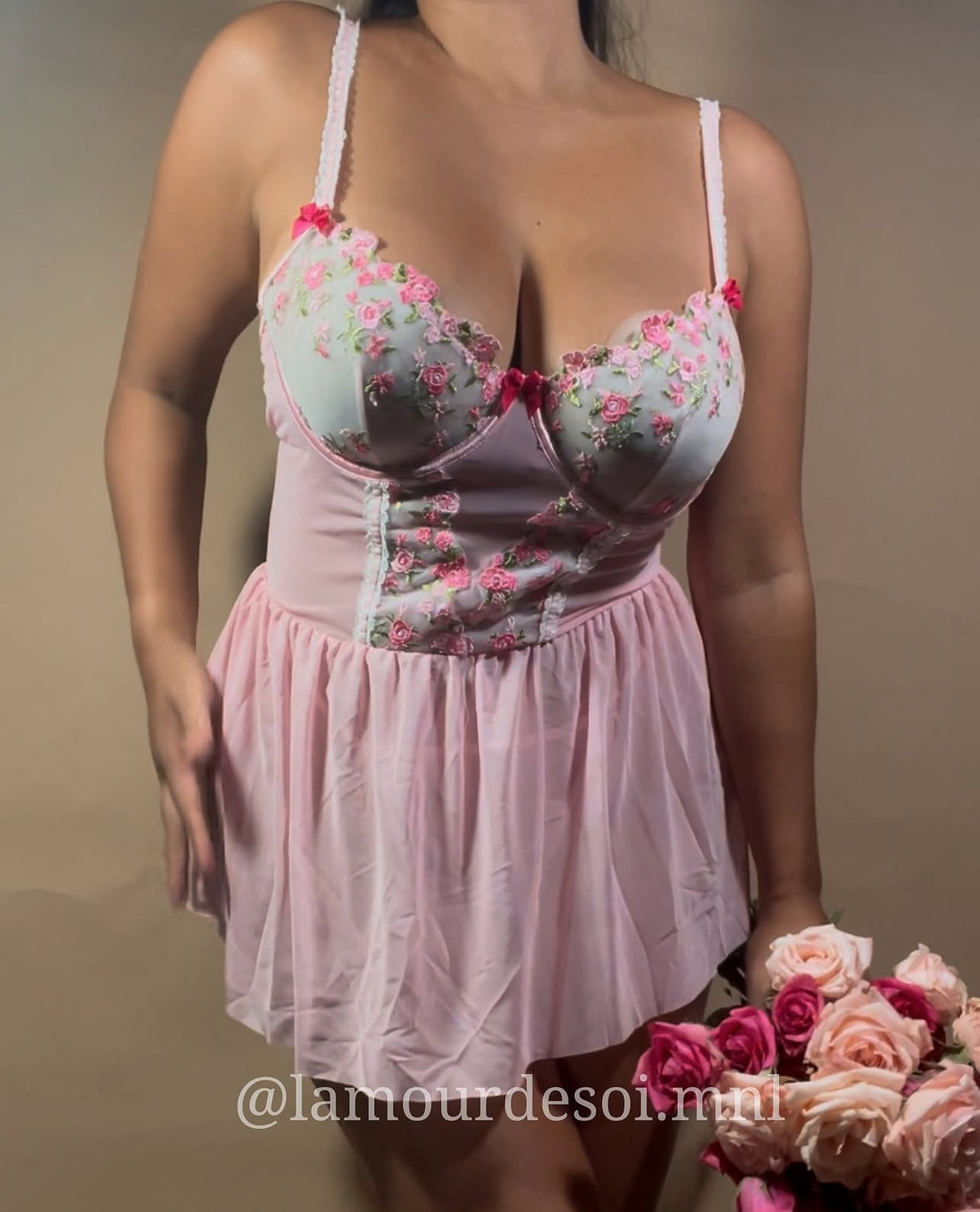 Mariel Lingerie Babydoll Dress Set