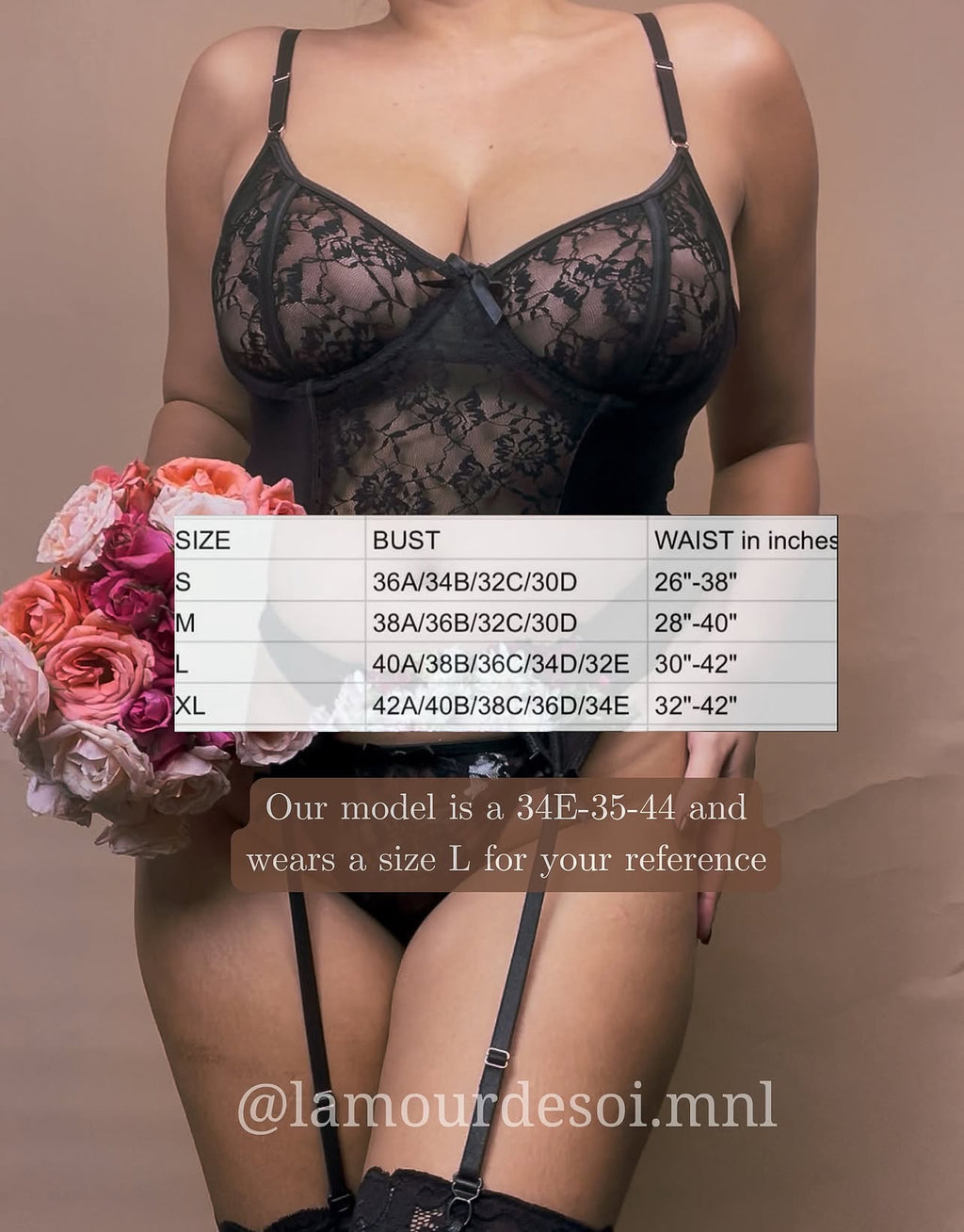 Raven Lingerie Set w/stockings