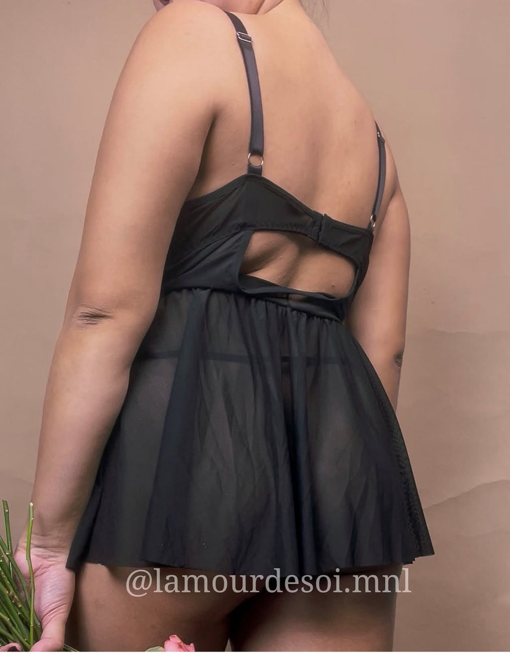 (PLUS SIZE) Ellie Lingerie Dress set w/stockings
